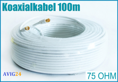 Power-Line 100 Meter Hochwertiges SAT-Koax-Kabel Sat Kabel 100m