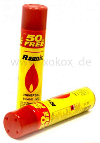 4 x Rsonic ® 300ml Butan Feuerzeuggas Gas - Gasfeuerzeug 300 ml
