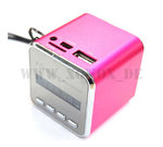 Mini Tragbarer MP3 Player Lautsprecher FQ 46 (Pink) RADIO